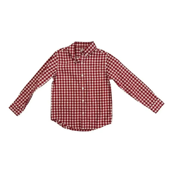 Janie and Jack | Gingham Poplin Button Down Shirt (5) ❤️ - Picture 1 of 5